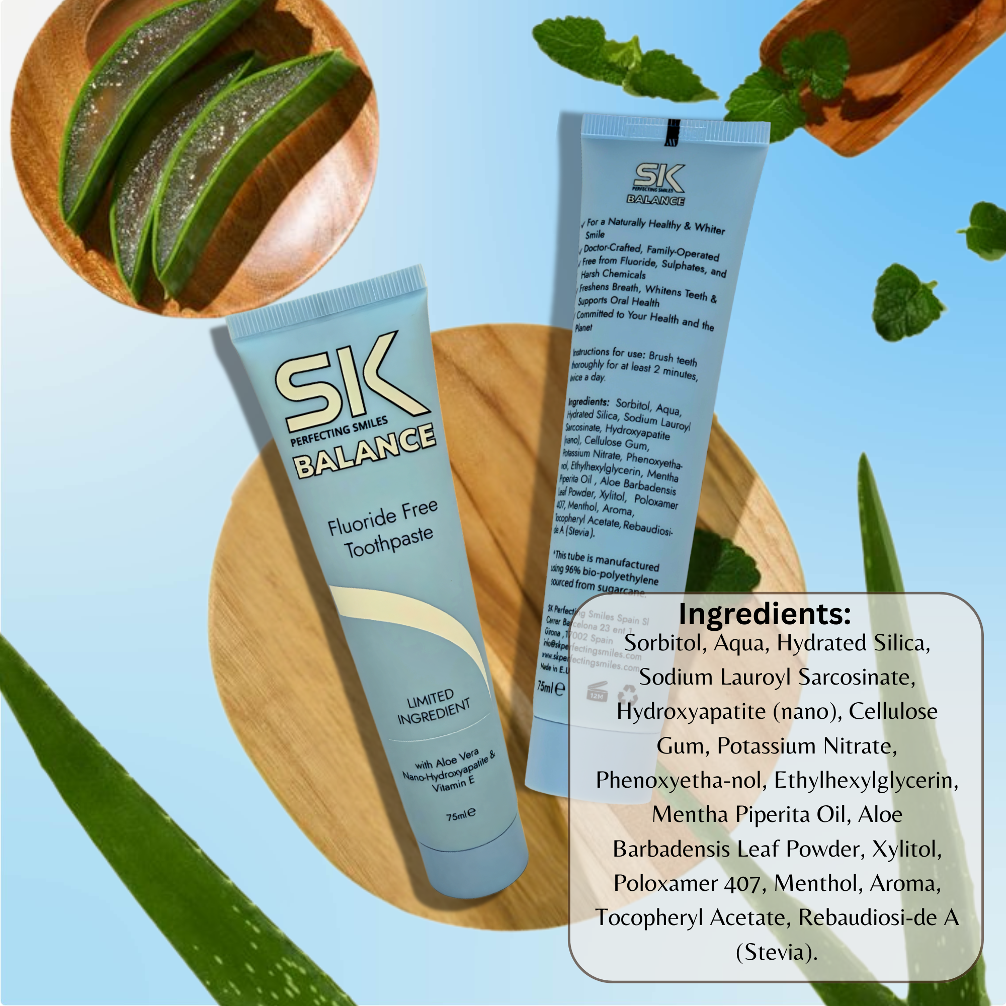 Pro Balance Toothpaste SK Balance Toothpaste Fluoride Free with Nano-Hydroxyapatite – SK ...