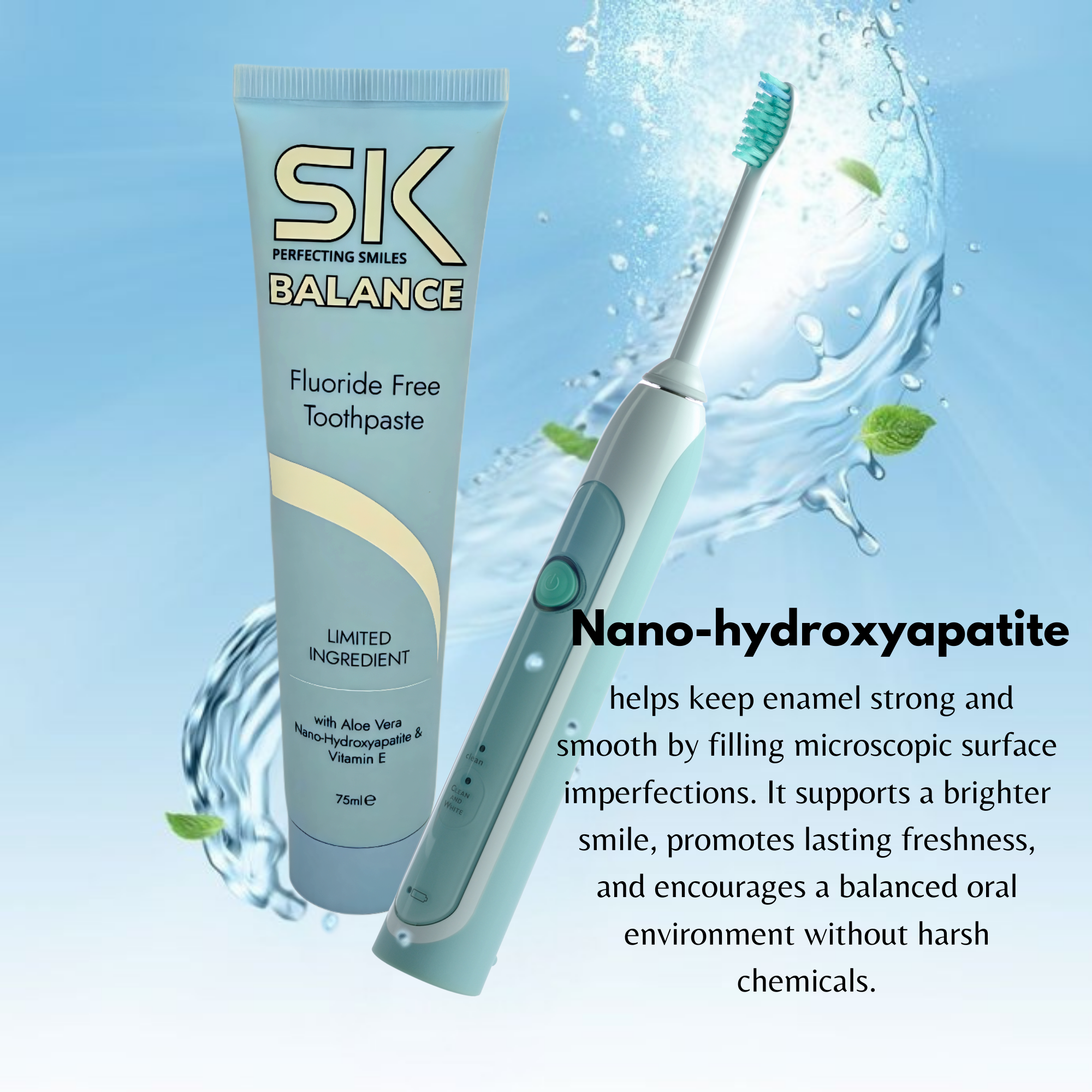 Pro Balance Toothpaste SK Balance Toothpaste Fluoride Free with Nano-Hydroxyapatite – SK ...